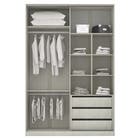 Módulo Closet 2 Portas de Correr 3 Gavetas com Coméia Branco Mat Prime Plus Luciane