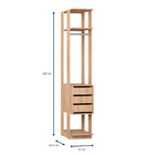 Módulo Closet 3 Gavetas E Cabideiro 41cm Be Mobiliario