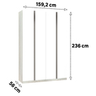 Módulo Closet 4 Portas 3 Gavetas com Colméia Branco Mat Luciane