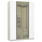 Módulo Closet 4 Portas 3 Gavetas com Colméia Branco Mat Luciae
