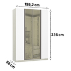 Módulo Closet 4 Portas 3 Gavetas com Colméia Branco Mat Luciae