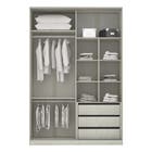 Módulo Closet 4 Portas 3 Gavetas com Colméia Kashmir Prime Plus Luciane