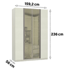 Módulo Closet 4 Portas 3 Gavetas com Colméia Kashmir