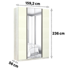 Módulo Closet 4 Portas 3 Gavetas com Colméia Kashmir Luciane