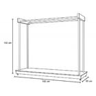 Módulo Closet Arara Expositor Com Rodízio Aço Cromado Branco