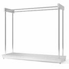 Módulo Closet Arara Expositor Com Rodízio Aço Cromado Branco