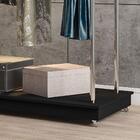 Módulo Closet Arara Expositor Rodizio Aço Cromado Preto