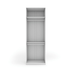 Módulo Closet com 2 Cabideiros e 1 Maleiro Branco 236x80,4x54,5cm Prime Luciane