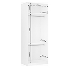 Módulo Closet com 2 Cabideiros e 1 Maleiro Branco 236x80,4x54,5cm Prime Luciane