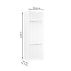 Módulo Closet com 2 Cabideiros e 1 Maleiro Branco 236x80,4x54,5cm Prime Luciane
