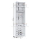 Módulo Closet Cabideiro Com 5 Gavetas M453.b (casa)