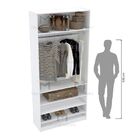 Módulo Closet Cabideiro E Prateleiras 100% Mdf M330.b