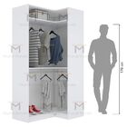 Módulo Closet Cabideiro Em L 100% Mdf A 2,00 M473.b (casa)