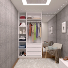 Módulo Closet com 3 Gavetas e 1 Cabideiro Branco 236x80,4x54,5cm Prime Luciane
