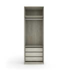 Módulo Closet com 3 Gavetas e 1 Cabideiro Legno Crema 236x80,4x54,5cm Prime Luciane