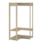 Módulo Closet Canto 180x93x44,5cm Carvalho Platina Politorno