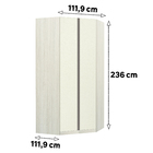 Módulo Closet Canto 2 Portas 3 Gavetas Kashmir Prime Plus