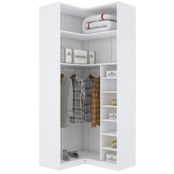 Módulo Closet Canto A250xlx108xly98 C/ Nichos E Cabideiro M48