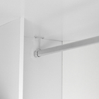 Módulo Closet de Canto com 1 Cabideiro 5 Nichos 1 Prateleira e 1 Cabideiro Branco 236x83,8x83,8cm Prime Luciane