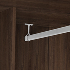 Módulo Closet de Canto com 1 Cabideiro 5 Nichos 1 Prateleira e 1 Cabideiro Nogueira 236x83,8x83,8cm Prime Luciane