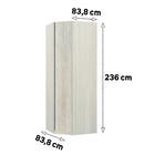 Módulo Closet Canto Diagonal 1 Porta Legno Crema Prime Plus Luciane