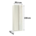 Módulo Closet Canto Reto 1 Porta Legno Crema Prime Plus