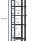 Módulo Closet Com 5 Prateleiras Clothes 410  Grafite