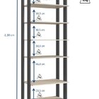 Módulo Closet Com 5 Prateleiras Clothes 700  Nature/grafite