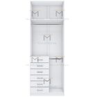 Módulo Closet Com 6 Gavetas, Cabideiros E Maleiro (a250xl90xp