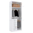 Módulo Closet Com 6 Gavetas E Cabideiro Duplo A250xl95xp50 M3