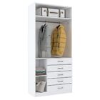 Módulo Closet Com Cabideiro + 5 Gavetas + Nichos M455.b (casa)