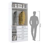 Módulo Closet Com Cabideiro + 5 Gavetas + Nichos M455.b (casa)