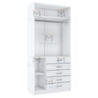 Módulo Closet Com Cabideiro + 5 Gavetas + Nichos M455.b (casa)