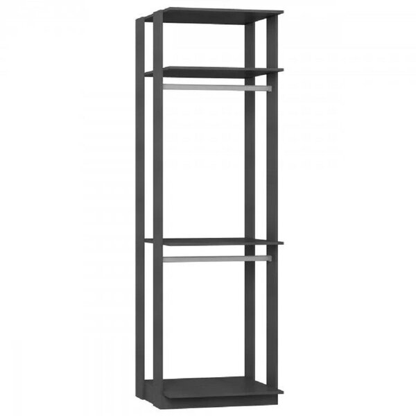 Módulo Closet Com Cabideiros Clothes  Grafite