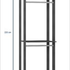 Módulo Closet Com Cabideiros Clothes  Grafite