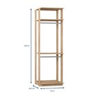 Módulo Closet Com Cabideiros Clothes  Nature