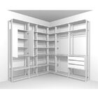 Módulo Closet Com Espelho 2 Portas 3 Gavetas  Branco Tx