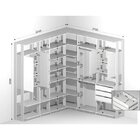 Módulo Closet Com Espelho 2 Portas 3 Gavetas Be Mobiliário Br