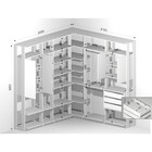 Módulo Closet De Canto Com 6 Peças Be Mobiliario