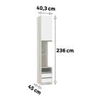 Módulo Closet Dormitório Esquerdo 1 Porta 2 Gavetas Branco Mat Prime Plus