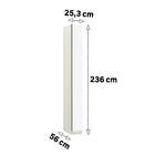 Módulo Closet Dormitório Roupeiro 1 Porta Branco Prime Plus Luciane