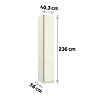 Módulo Closet Dormitório Roupeiro 1 Porta Kashmir Prime Plus Luciane