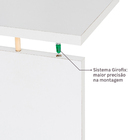 Módulo Closet com 3 Gavetas 7 Nichos 2 Cabideiros e 1 Maleiro Branco 236x159x54cm Prime Luciane