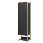 Modulo Closet Industrial 54cm Com Cabideiro Porta 2 Gavetas E