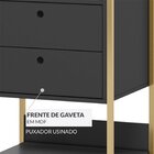 Modulo Closet Industrial 54cm Com Cabideiro Porta 2 Gavetas E