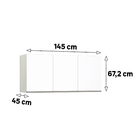 Módulo Closet Maleiro Ponte Casal 3 Portas 145cm Branco Mat