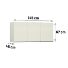 Módulo Closet Maleiro Ponte Casal 3 Portas 145cm Kashmir