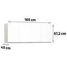 Módulo Closet Maleiro Ponte Casal 4 Portas 165cm Branco Mat