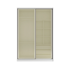 Módulo Closet com Cabideiro Gaveteiro Nicho e Porta de Correr Reflecta Branco 236x159,2x54,5cm Prime Luciane