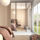 Módulo Closet com Cabideiro Gaveteiro Nicho e Porta Dobradiça Espelhada Branco 236x159,2x54,5cm Prime Luciane